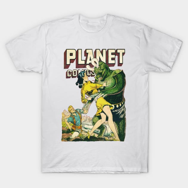 Planet Comics - Comic Book Cover T-Shirt by The Blue Box